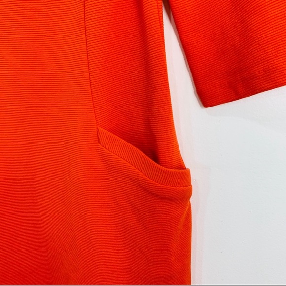 Biden Orange Jasmine Ottoman Textured Knit Dress - Picture 5 of 5